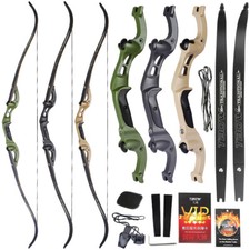 F Interface 62" Recurve Bow 19" Riser 25-60lbs Limbs Archery Huunting Target