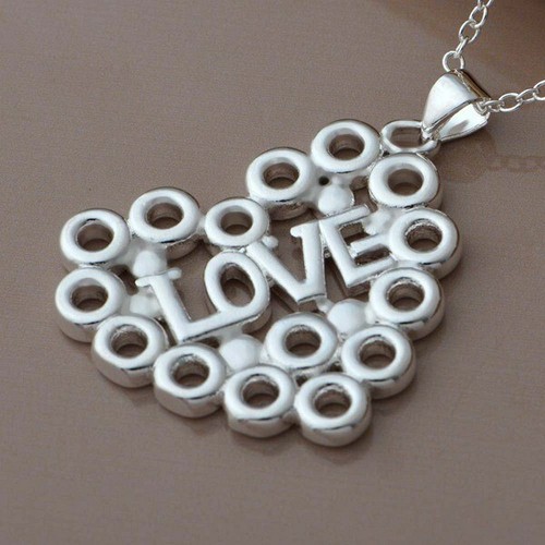 Pendentif argent bubble heart - argent, "bubble