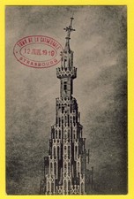 Old postcard STRASBURG The Fléche de la CATHEDRALE touched in 1870 by a German shell