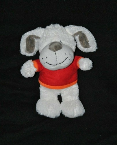 Peluche doudou chien blanc