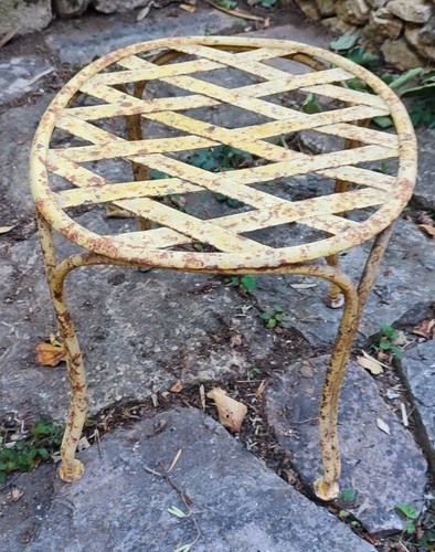 Ancien tabouret porte - , porte-plante