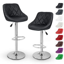 Set de 2 tabourets de bar chaise fauteuil bistrot hauteur réglable 360° rotatif 
