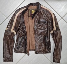 Belstaff Hero Leather Brown Jacket Gold Label Super Limited Edition Size IT 44