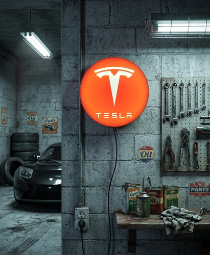 Enseigne tesla lumineuse - enseigne,