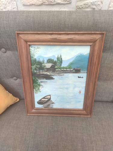 Ancien tableau huile - tableau, sur