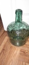 VIRESA 33cmH GREEN GLASS TERRARIUM CARBOY BOTTLE VASE gc