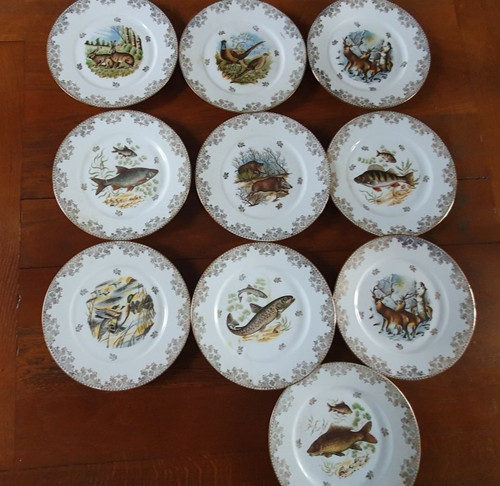 Assiettes pêche chasse en - assiettes,