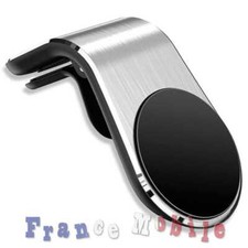 Support Porte Téléphone Voiture Magnétique Prise d'Air 360º Type L Argent