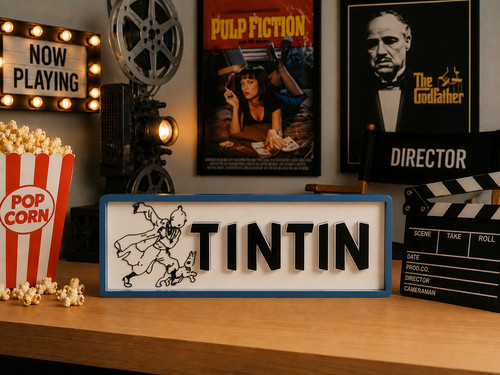 Plaque logo cinema tintin - plaque,