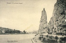 Old postcard Belgium Dinant Le rocher Bayard carriage (11354)
