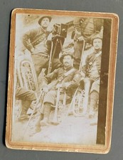 PHOTO Alpine Hunter Camera Antique Bellows Tripod Music Brass Snorkel