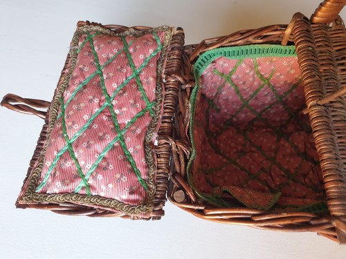 Ancien panier couture osier - ancien,