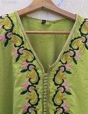 Caftan Marocain Vert Brodé