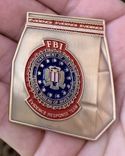 DOJ FBI Federal Bureau Investigation Evidence Response Team Bag Challenge Coin !