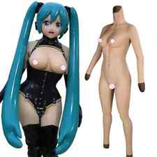 Full Body Silicone No Oil Crossdresser Sissy Shemale Bodysuit Breast Forms Suit