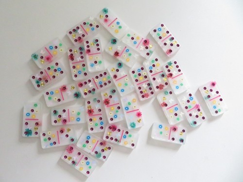 Jeu domino fleurs - jeu,