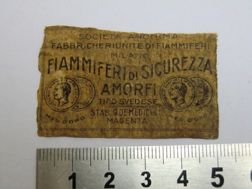 Old matchbox label italy - matchbox,