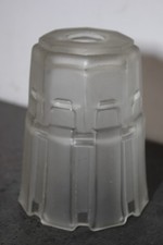 Tulipe SABINO  art déco  verre pressé moulé lustre lampe signée 4776 Paris