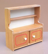 Placard cuisine VAISSELIER poupée bois ancien vintage JOUET JEU ENFANT old toy