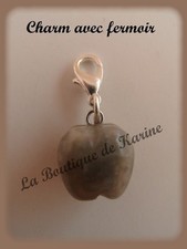 CHARM BRELOQUE POMME GRIS A