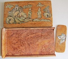 BOITE EN PIERRE INCRUSTÉE
