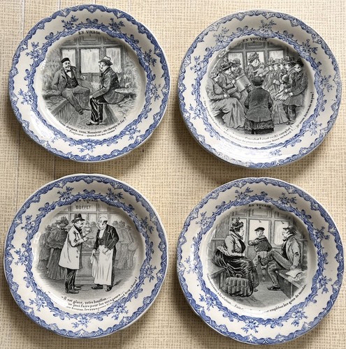 Assiettes parlantes faience - 4,