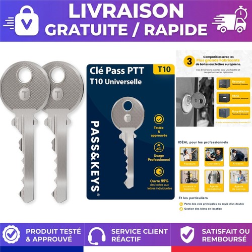 Clé passe ptt - passe, laiton