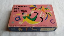 Ancien  jeu éducatifs Fernand Nathan DOMINO DES LETTRES n° 463
