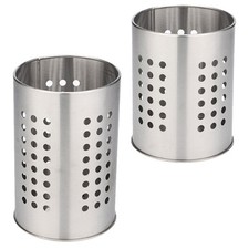 Porte-baguettes en acier inoxydable 2 pcs porte-vaisselle (argent)