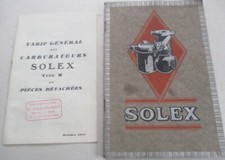 LOT OF TWO INSTRUCTIONS CARBURETOR REGULATORS SOLEX type M