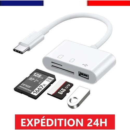 Adaptateur otg type c - 3, en
