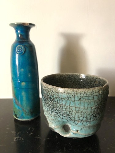 Ensemble bol bouteille - ensemble, raku