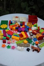 Duplo Brick Lot Yellow Red Green Blue Horse Sheep White Shelf