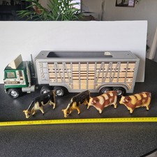 CAMION bétaillère 1970 Vintage NYLINT 915 GMC Astro Cadet Farm Transport Set