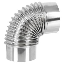  Pellet Stove Pipe Flexible Elbow Coude Inox Conduit Poele A Bois