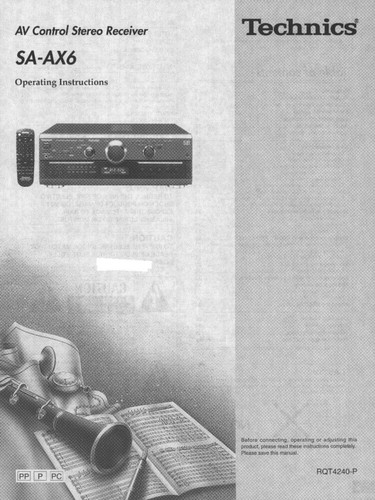 Technics ax6 receiver - technics, sa-ax6