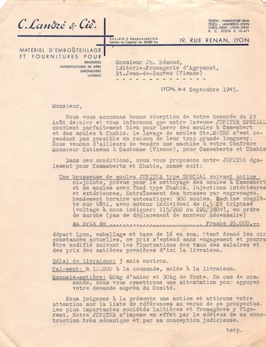 Facture 1945 materiel - , d