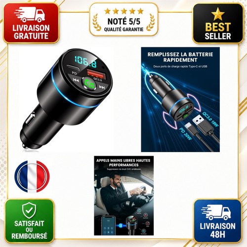 Transmetteur bluetooth - fm,