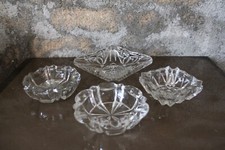 EMPTY CRYSTAL GLASS POCKET ASHTRAYS LOT