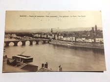 Old postcard Macon (71) Le Pont - Les Quais - General view