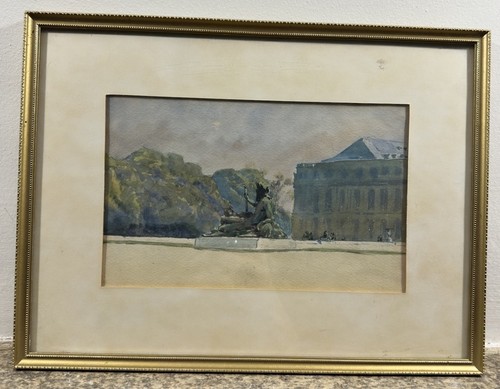 Aquarelle gouache ancienne - et,