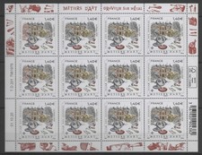 FEUILLET DE FRANCE - MÉTIERS D'ART "GRAVEUR SUR MÉTAL" N° F9 TIMBRES  2020 (**)