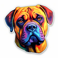 Autocollant de voiture Boerboel autocollants pour chiens 9 x 9 cm