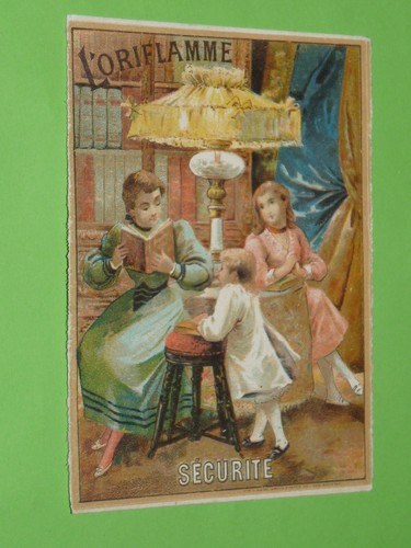 Chromo 1895 1910 - petrole, blanc