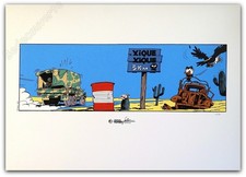 Affiche Sérigraphie Tillieux Gil Jourdan 50ex Désert Petits Papiers 2012 50x70