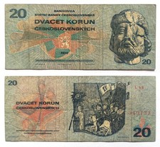 20 KORUN 1970 TCHECOSLOVAQUIE