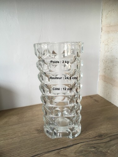 Vase verre épais h - vase,