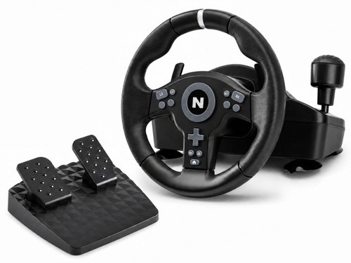 Volant gaming avec pédales - volant,