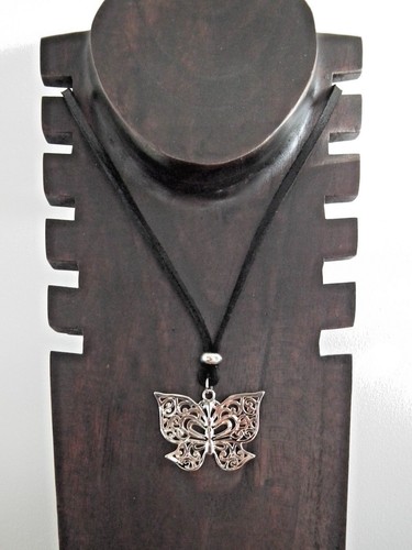Collier cuir noir pendentif - cuir,