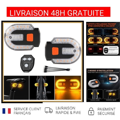 Feu arrière vélo - vélo, usb